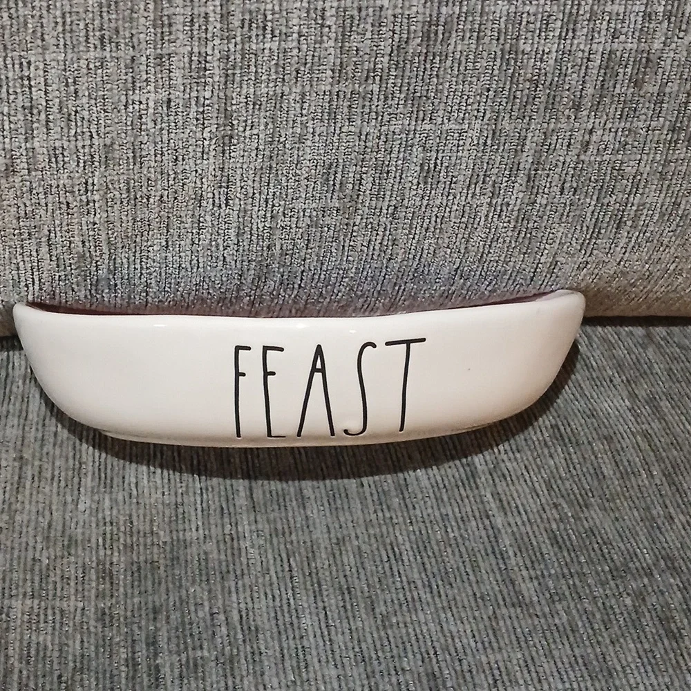 Rae Dunn White Ceramic Pet Bowl